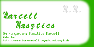 marcell masztics business card